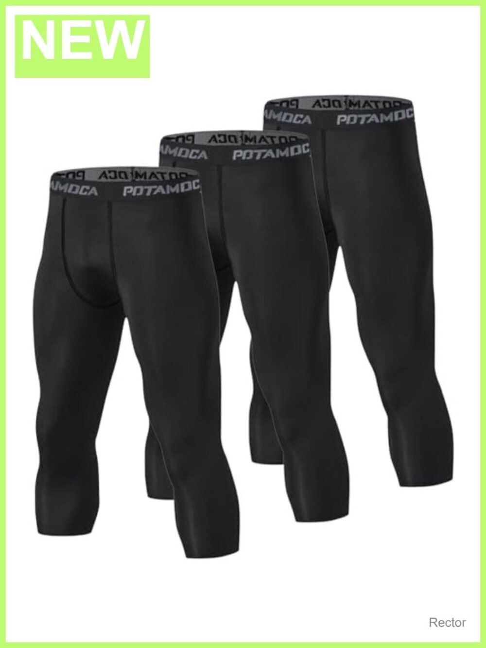 Men's Compression Pants 3 Pack Athletic Leggings 95% Polyester 5% Spandex